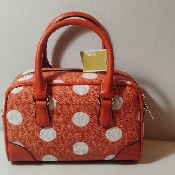 MICHAEL Michael Kors Thompson Mini XS Satchel/Xbody RED CLAY NWT $398! - Picture 4 of 11